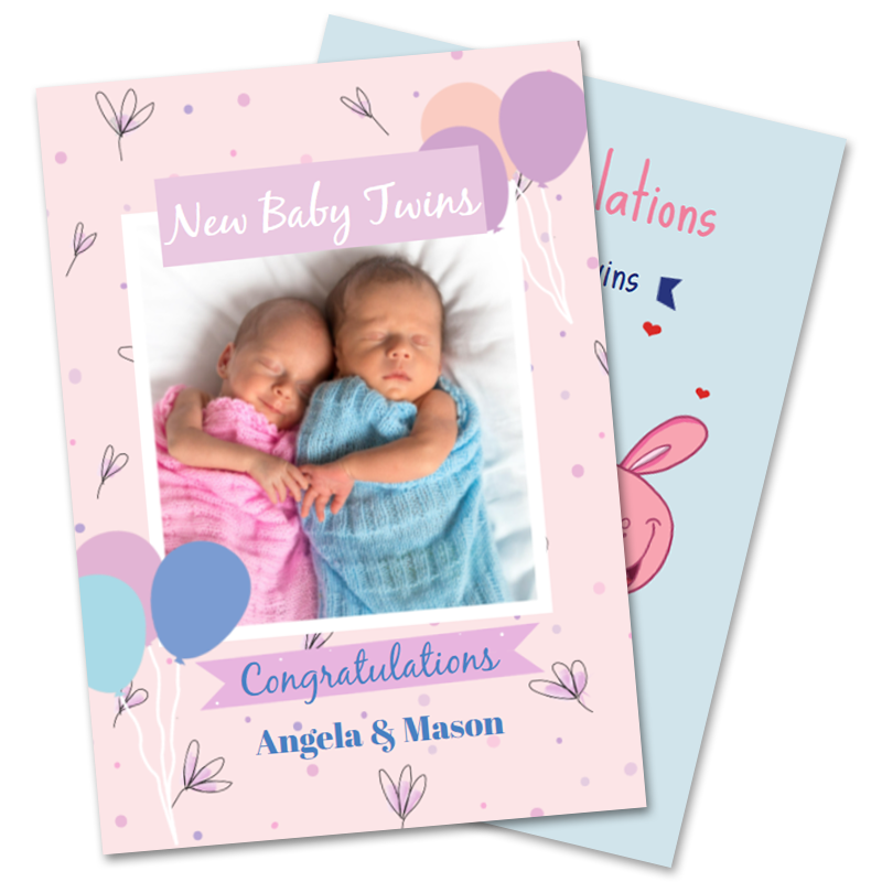 New Multiple Babies Cards